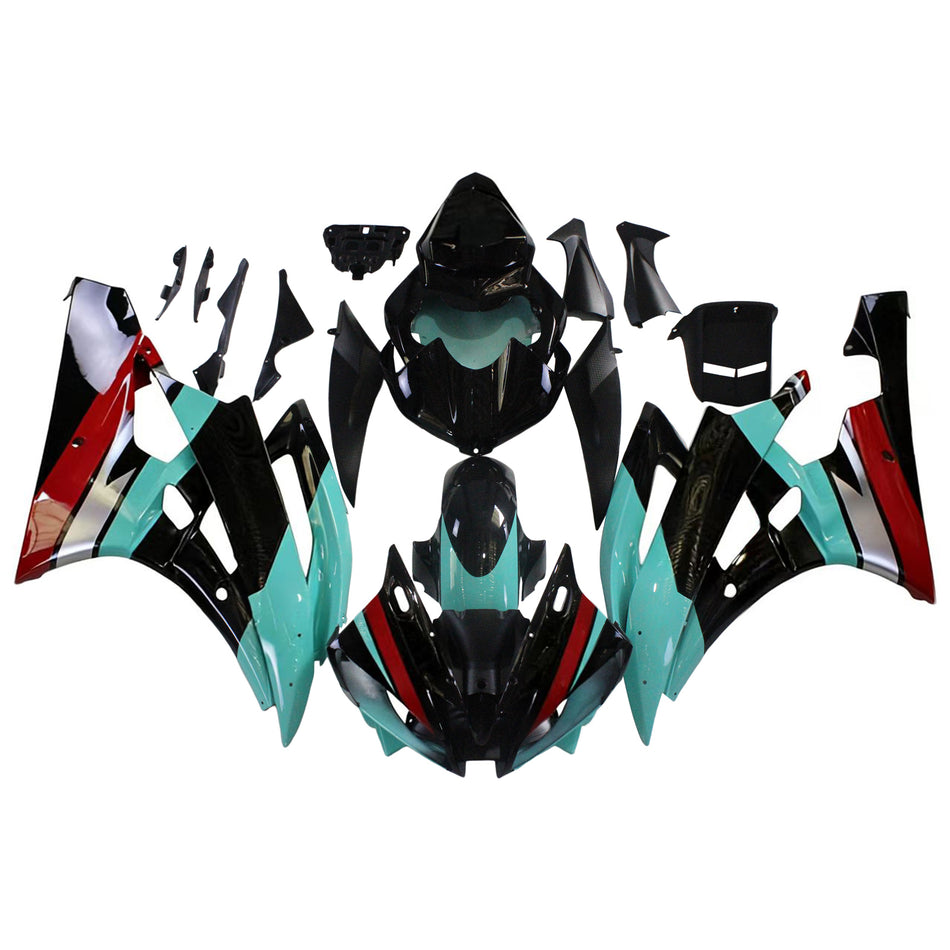 2006-2007 ヤマハ YZF 600 R6 インジェクションフェアリングキット ボディワーク プラスチック ABS #156