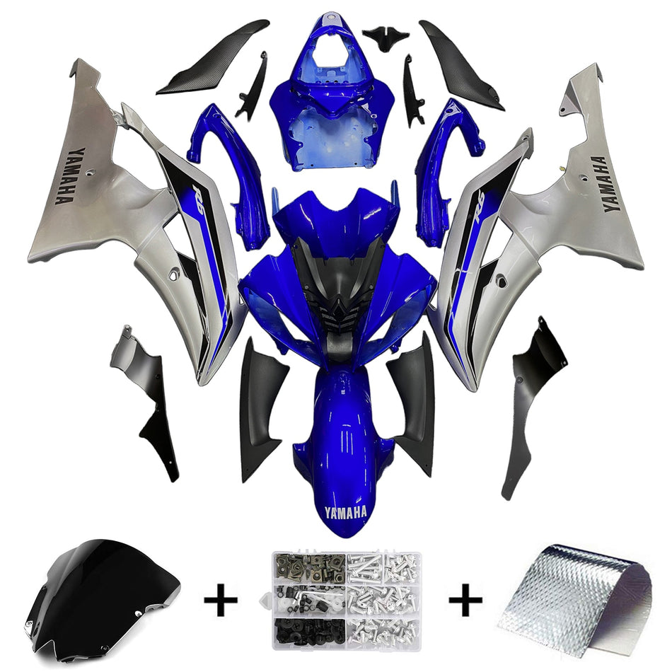 2008-2016 ヤマハ YZF 600 R6 インジェクションフェアリングキット ボディワーク プラスチック ABS #158