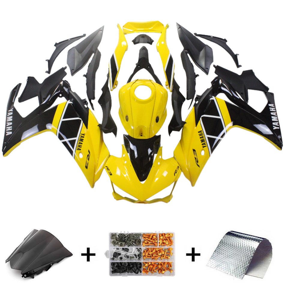 2014-2018 ヤマハ YZF-R3 2015-2017 R25 Amotopart インジェクションフェアリングキット ボディワーク ABS #130