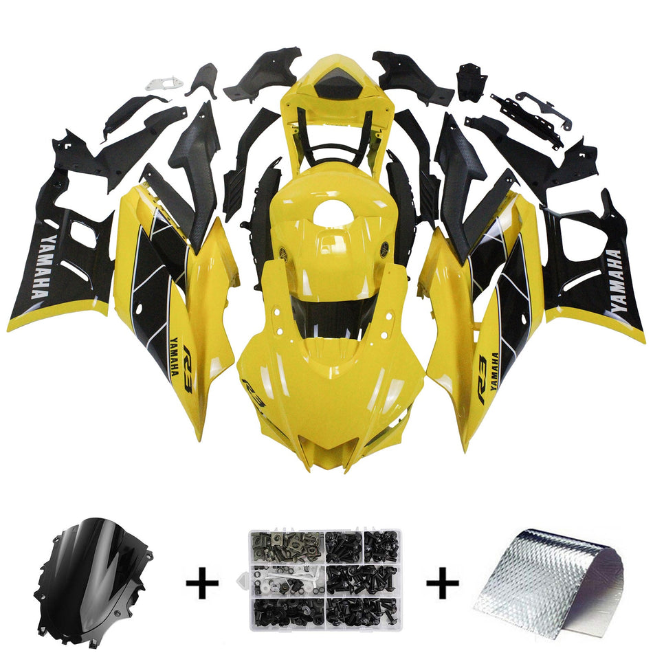 2019-2021 ヤマハ YZF-R3 R25 Amotopart インジェクションフェアリングキット ボディワーク プラスチック ABS #112