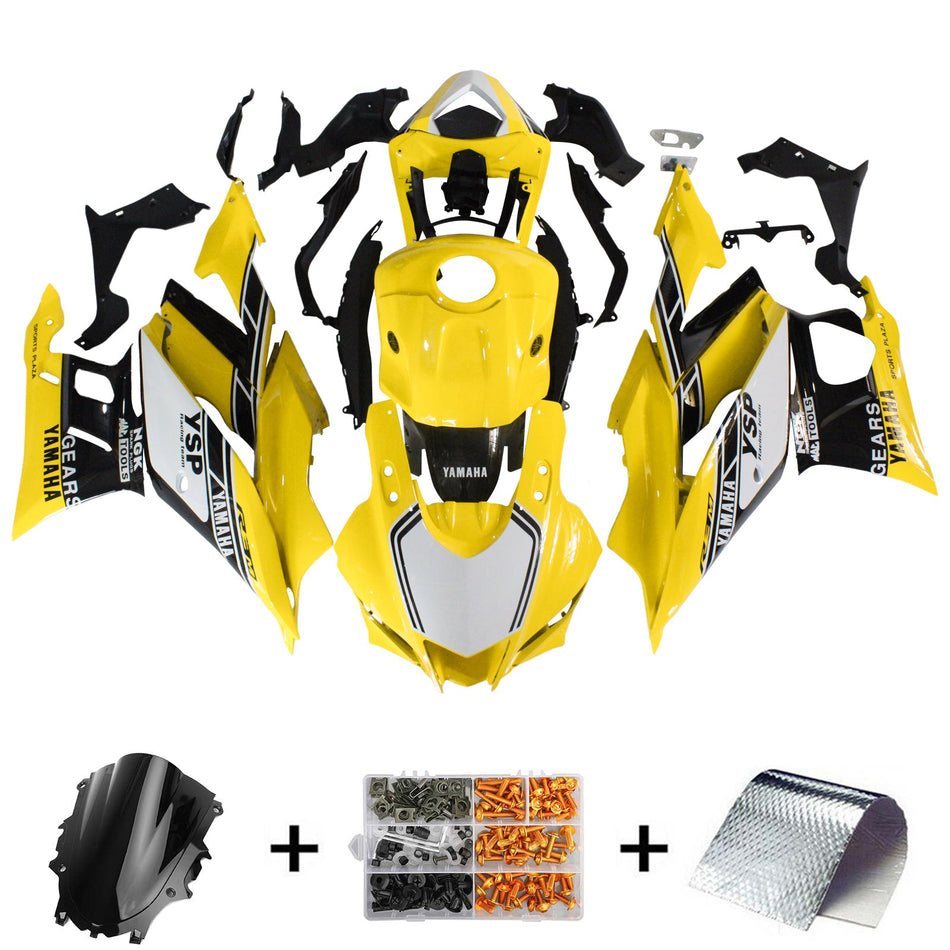 2019-2021 ヤマハ YZF-R3 R25 Amotopart インジェクションフェアリングキット ボディワーク プラスチック ABS #117