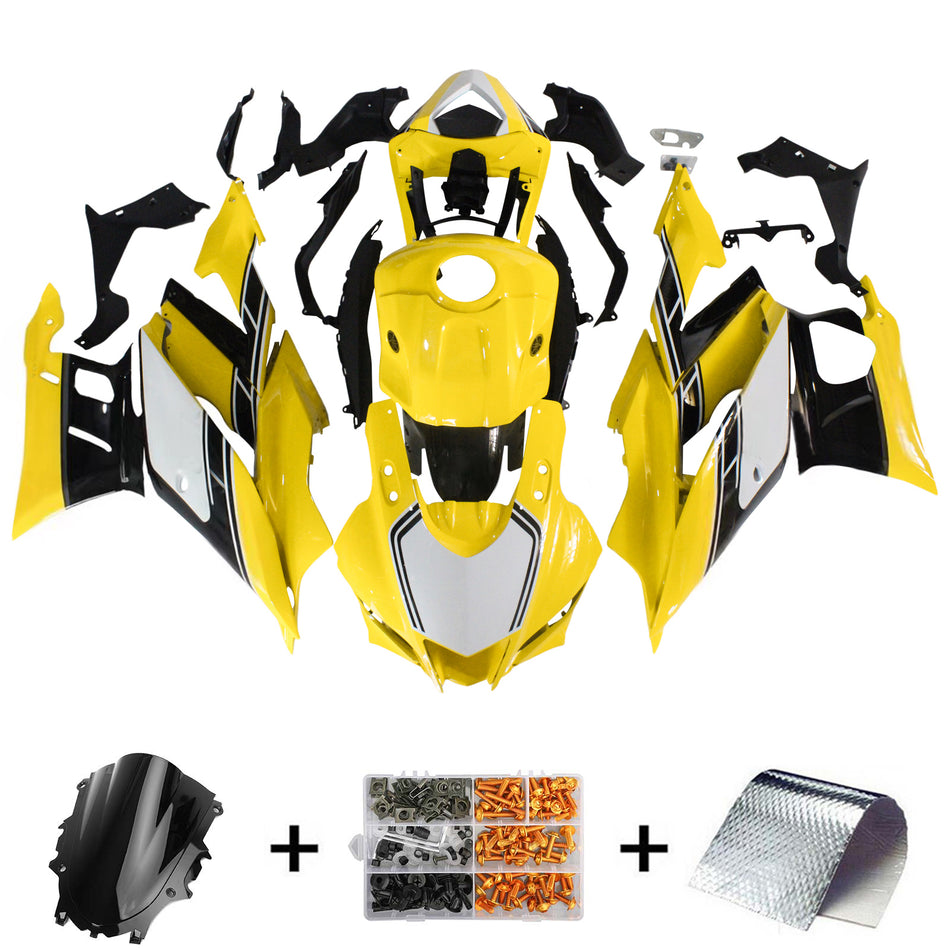 2019-2021 ヤマハ YZF-R3 R25 Amotopart インジェクションフェアリングキット ボディワーク プラスチック ABS #117
