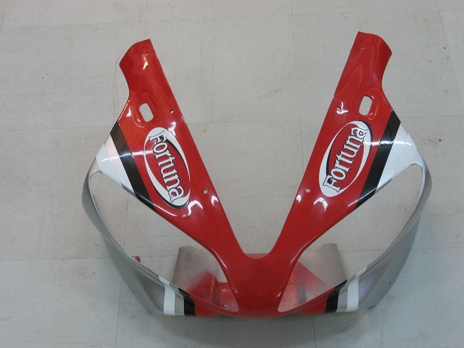 2000-2001 ヤマハ YZF-R1 シルバー レッド フォルトゥナ レーシング フェアリング ジェネリック