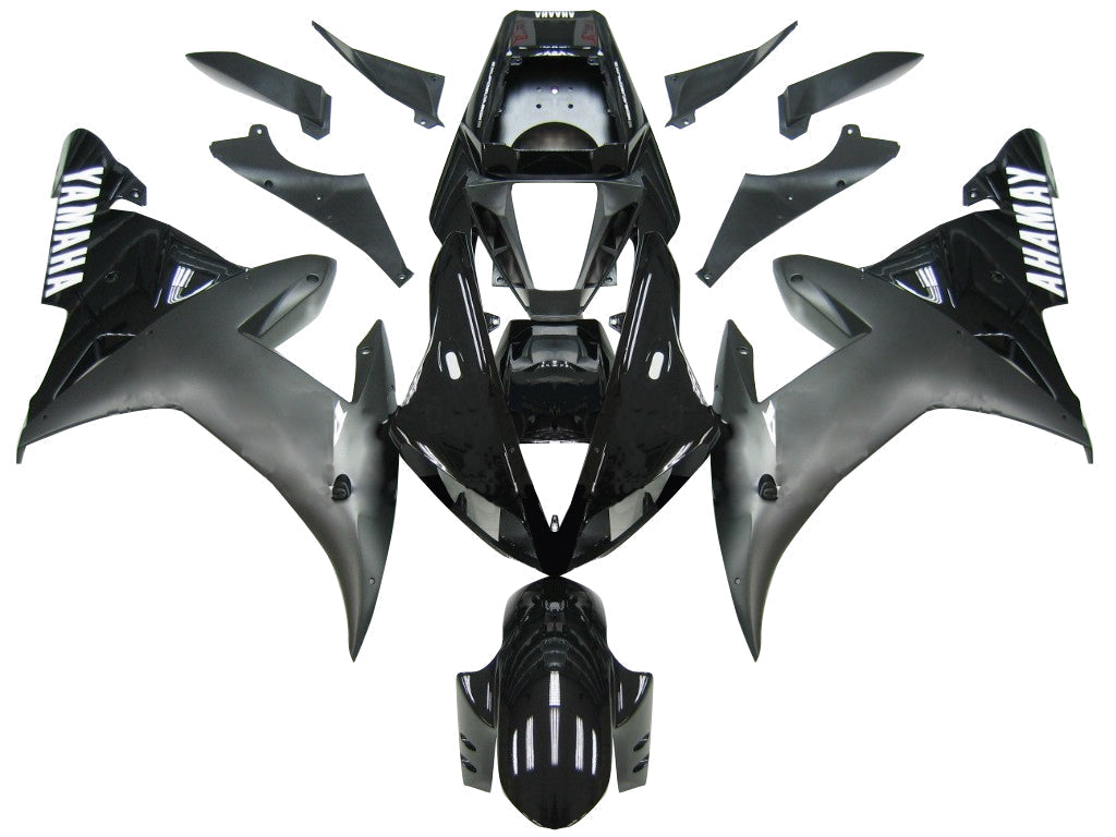 For YZF 1000 R1 2002-2003 Bodywork Fairing Black ABS Injection Molded Plastics Set