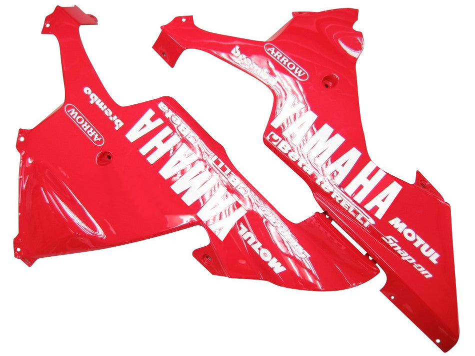 2002-2003 ヤマハ YZF-R1 ホワイト レッド レーシングフェアリング ジェネリック