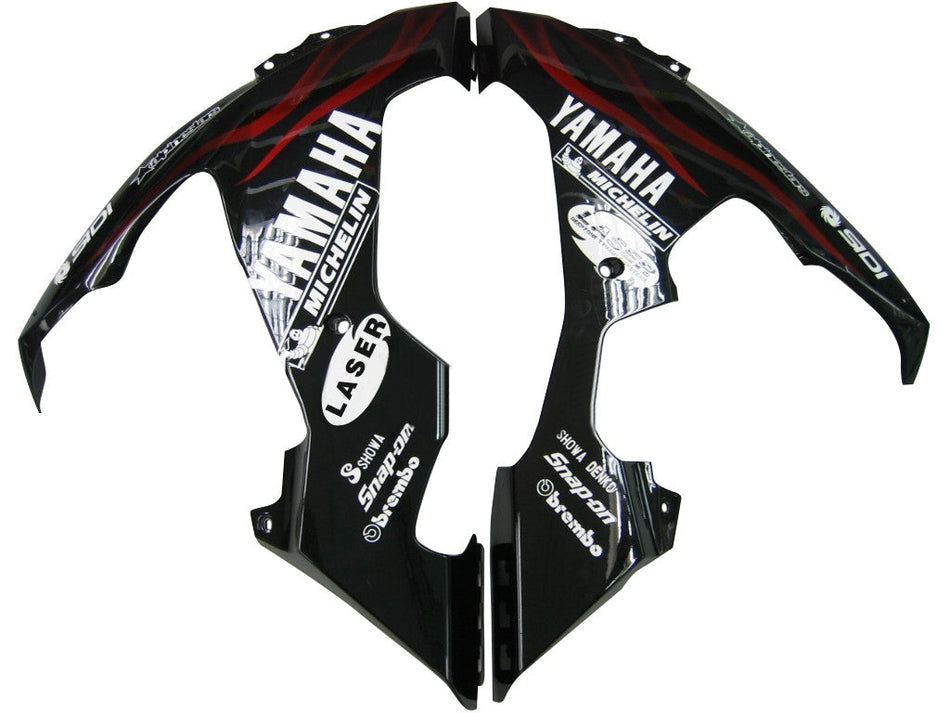 2004-2006 ヤマハ YZF-R1 ブラック &amp; レッド フレイム レーシング フェアリング ジェネリック