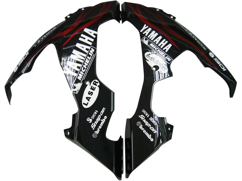 2004-2006 ヤマハ YZF-R1 ブラック &amp; レッド フレイム レーシング フェアリング ジェネリック