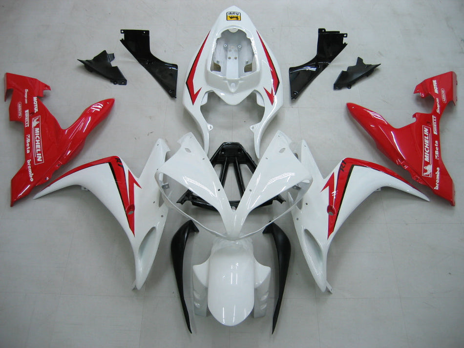 2004-2006 ヤマハ YZF-R1 ホワイト レッド レーシングフェアリング ジェネリック