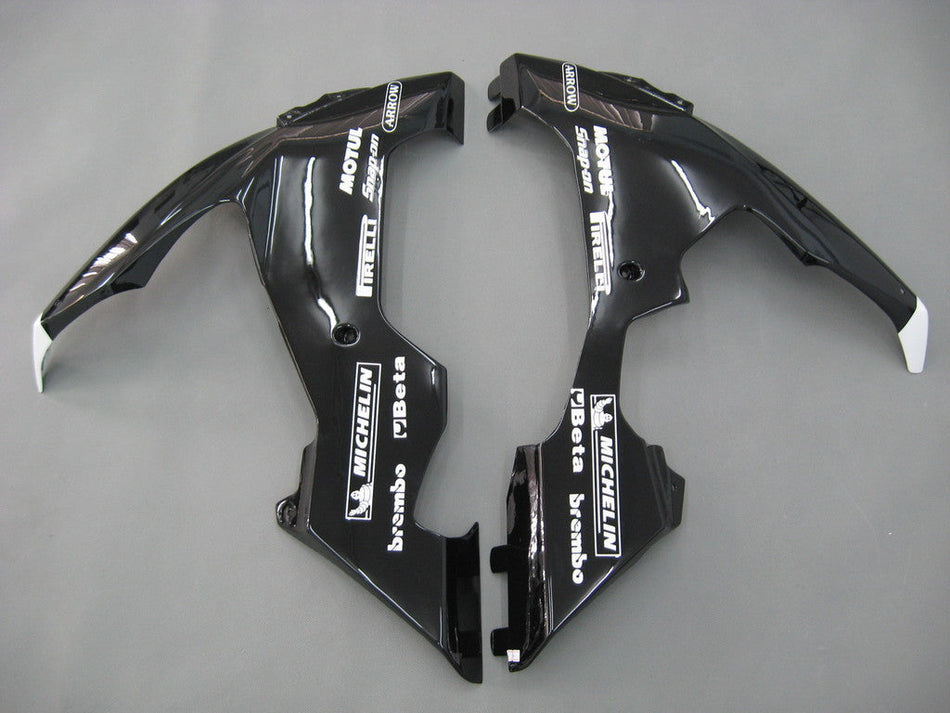 2004-2006 ヤマハ YZF-R1 ブラック ホワイト レーシング フェアリング ジェネリック