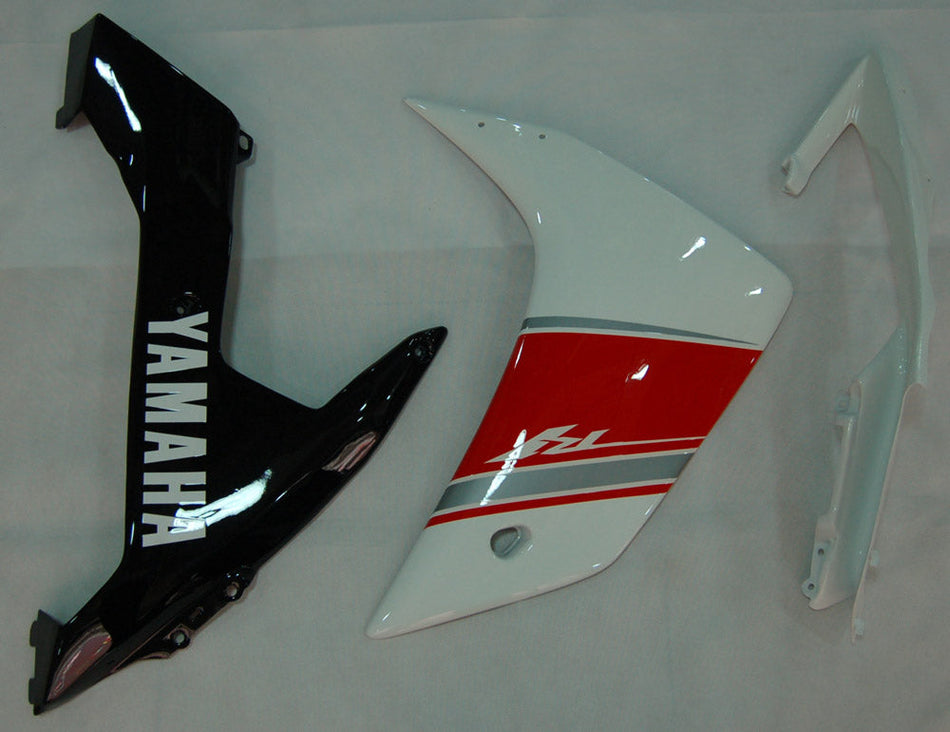 2007-2008 ヤマハ YZF-R1 ホワイト レッド ブラック レーシングフェアリング ジェネリック