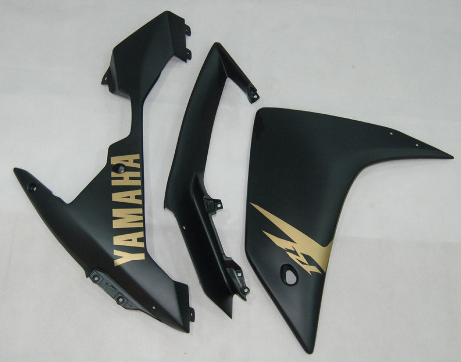 2007-2008 ヤマハ YZF-R1 ブラックマット&amp;ゴールド レーシングフェアリング ジェネリック