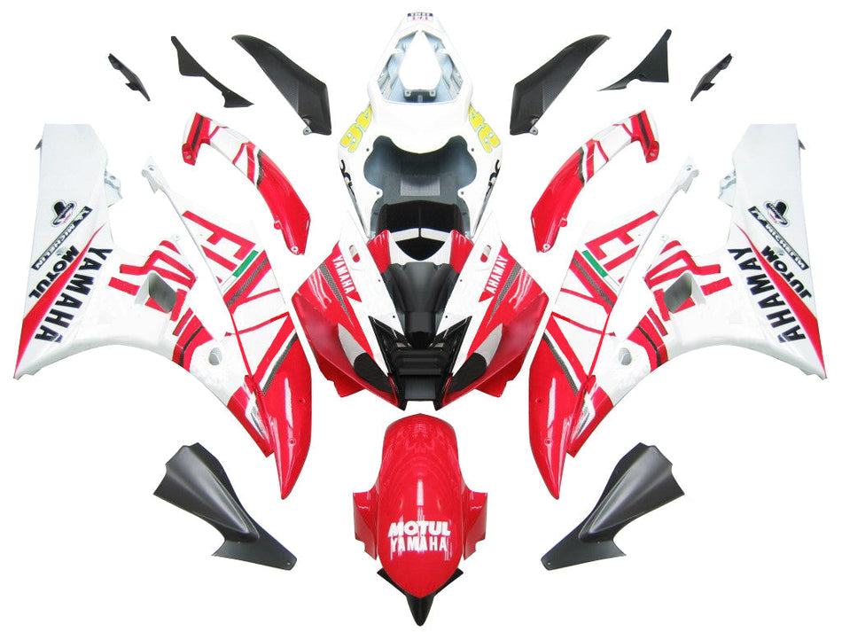 2006-2007 ヤマハ YZF-R6 フェアリング ホワイト レッド No.46 FIAT R6 レーシング ジェネリック