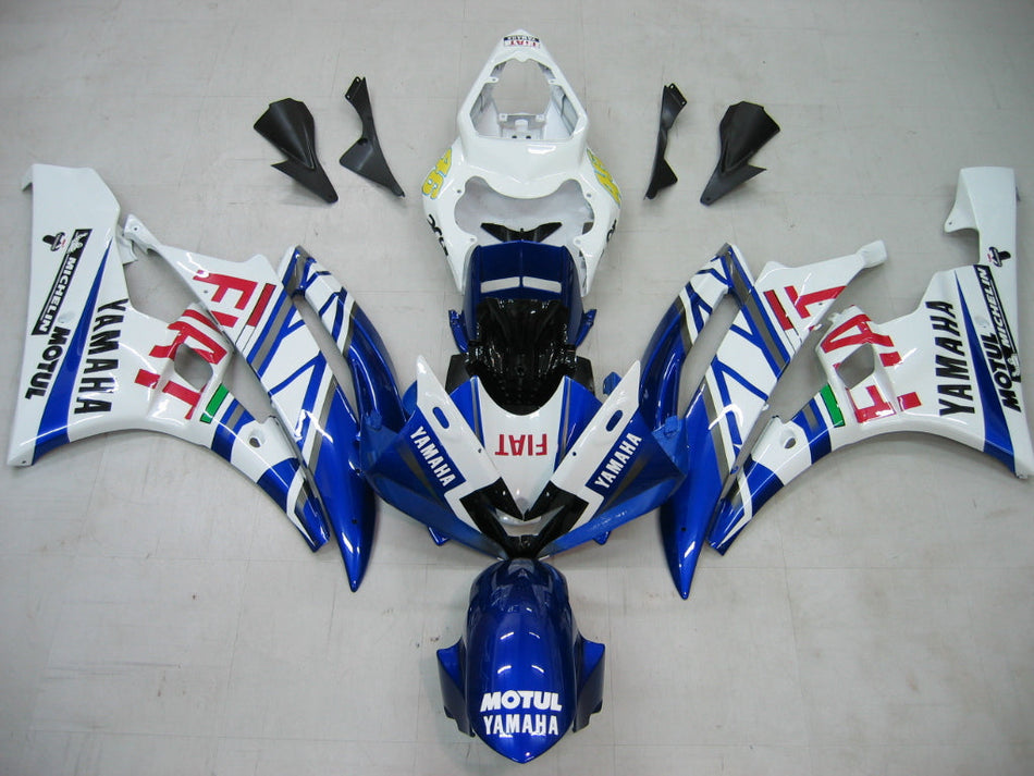 2006-2007 ヤマハ YZF-R6 フェアリング ホワイト ブルー No.46 FIAT R6 レーシング ジェネリック