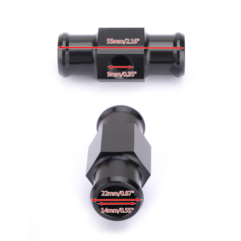 22mm 水温ジョイントパイプセンサーゲージラジエーターホースアダプターオートバイ汎用