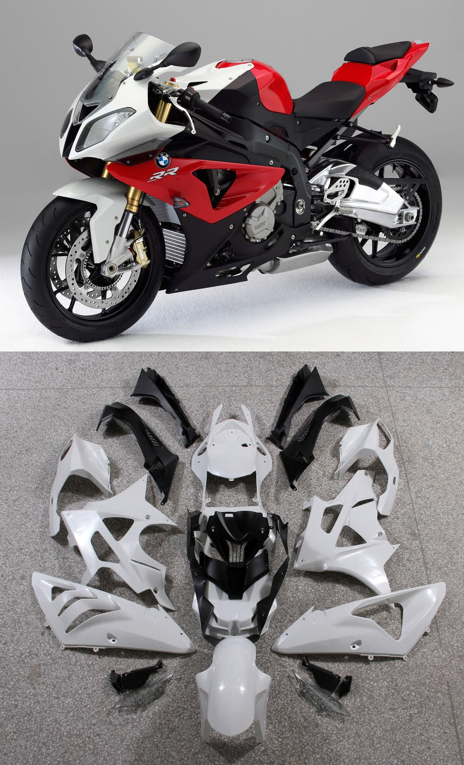 2009-2014 BMW S1000RR ボディワークフェアリング ABS 射出成形 10# ジェネリック