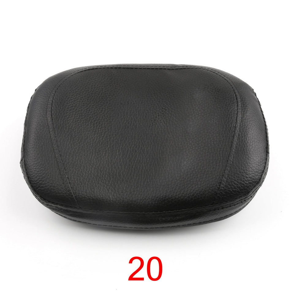 Universal Backrest Cushion Pad for Honda Kawasaki Suzuki Touring Yamaha Black