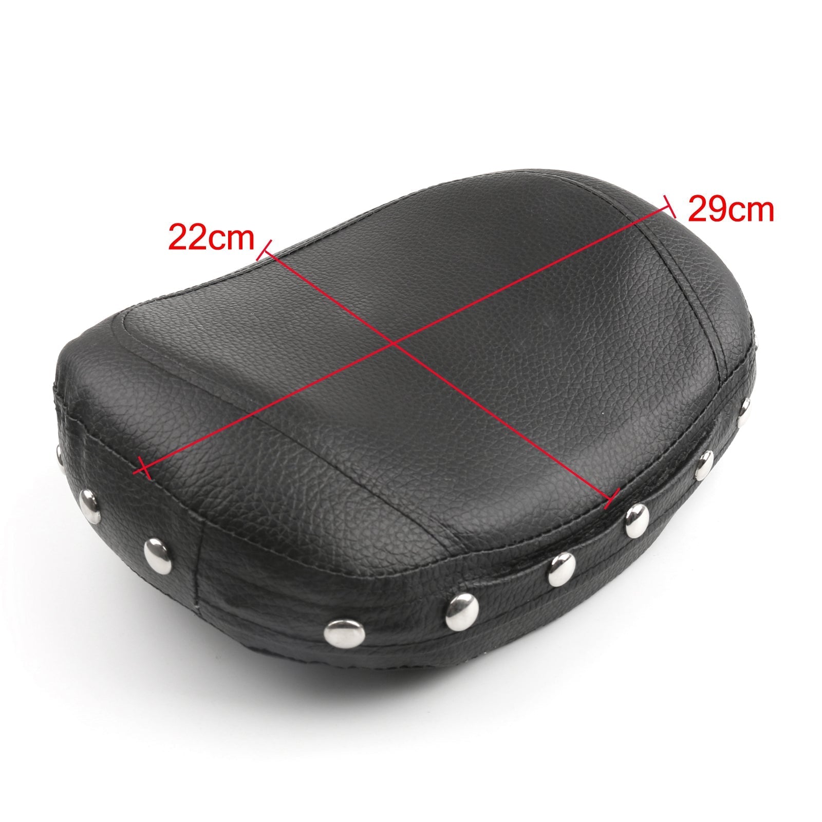 Universal Backrest Cushion Pad for Honda Kawasaki Suzuki Touring Yamaha Black