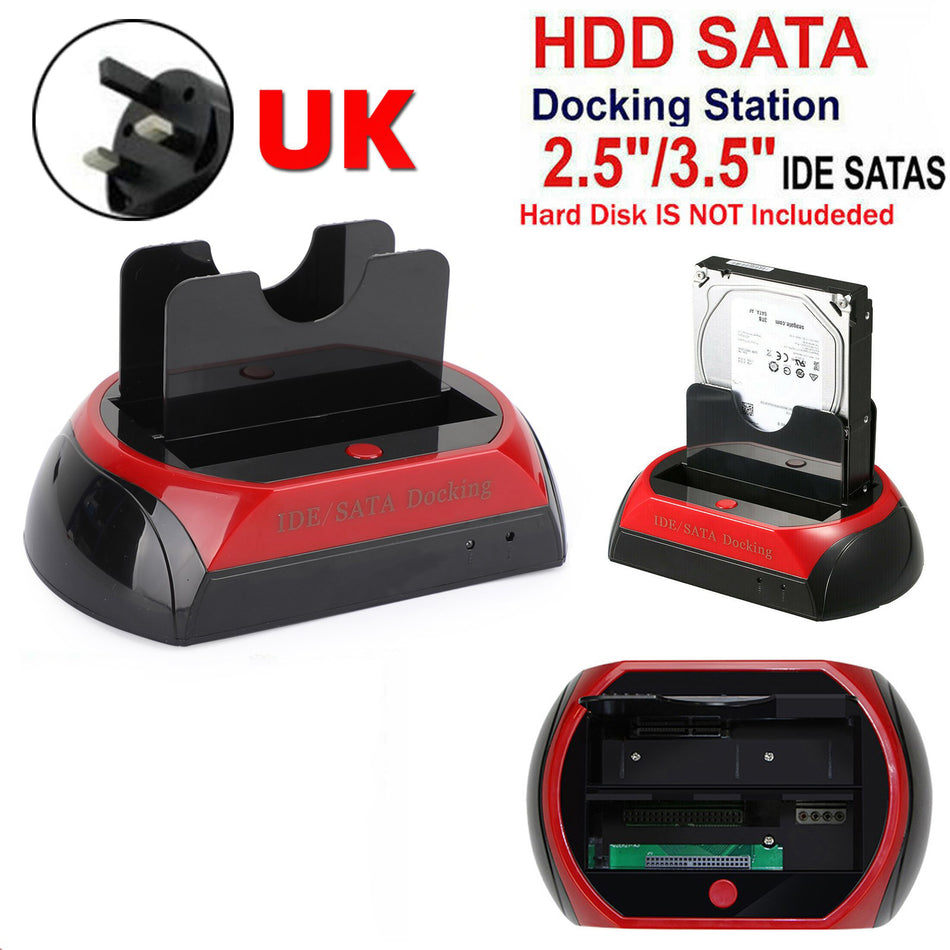 オールインワン HDD ドッキング/ドック ステーション HD デュアル ベイ USB - SATA IDE 2.5" 3.5" UK