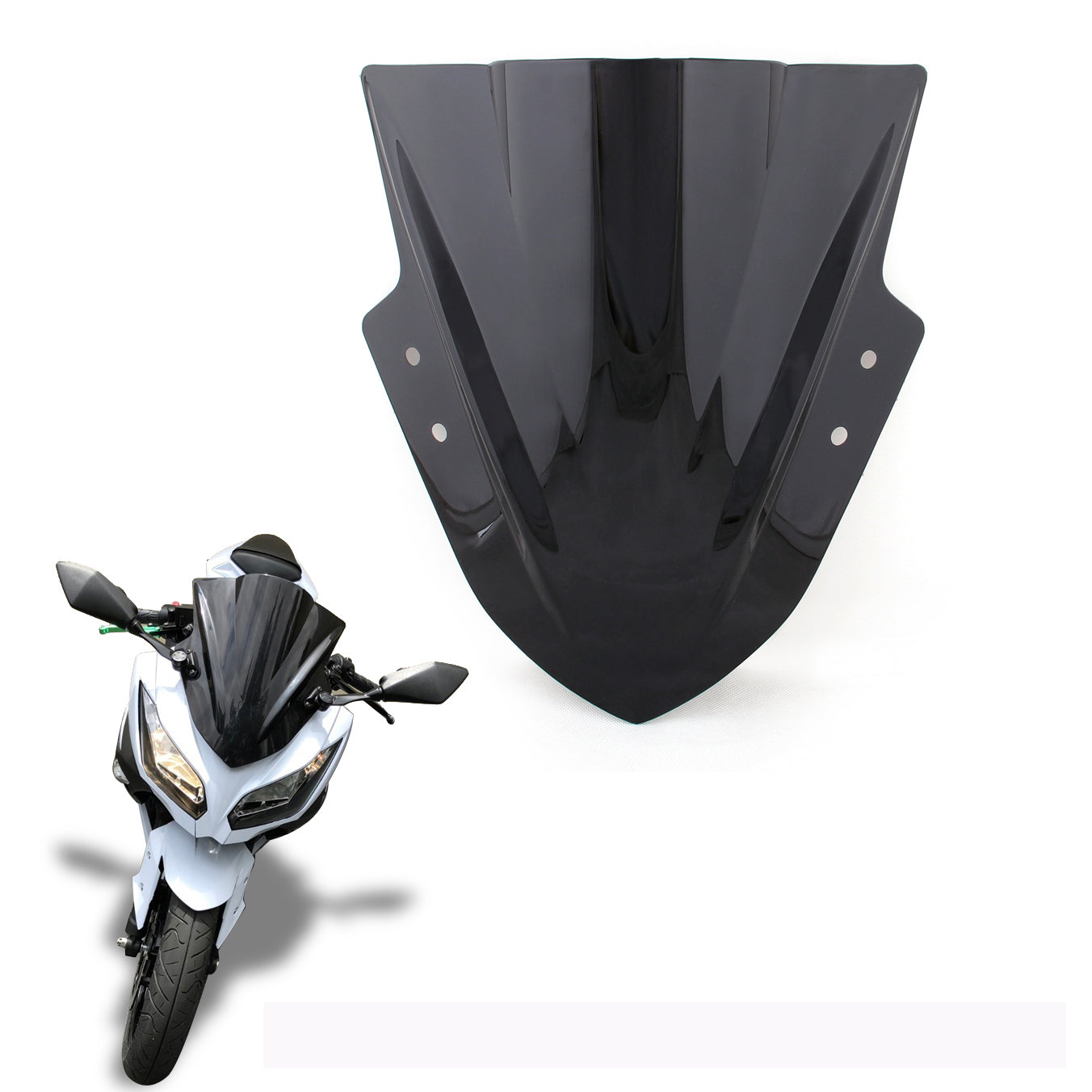 Windshield WindScreen Double Bubble For Kawasaki Ninja 3 EX3 213-217