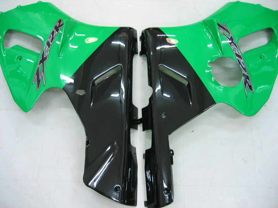 2000-2001 Ninja ZX12R グリーン &amp; ブラック ボディワークフェアリング ABS 射出成形プラスチックセット 3# ジェネリック