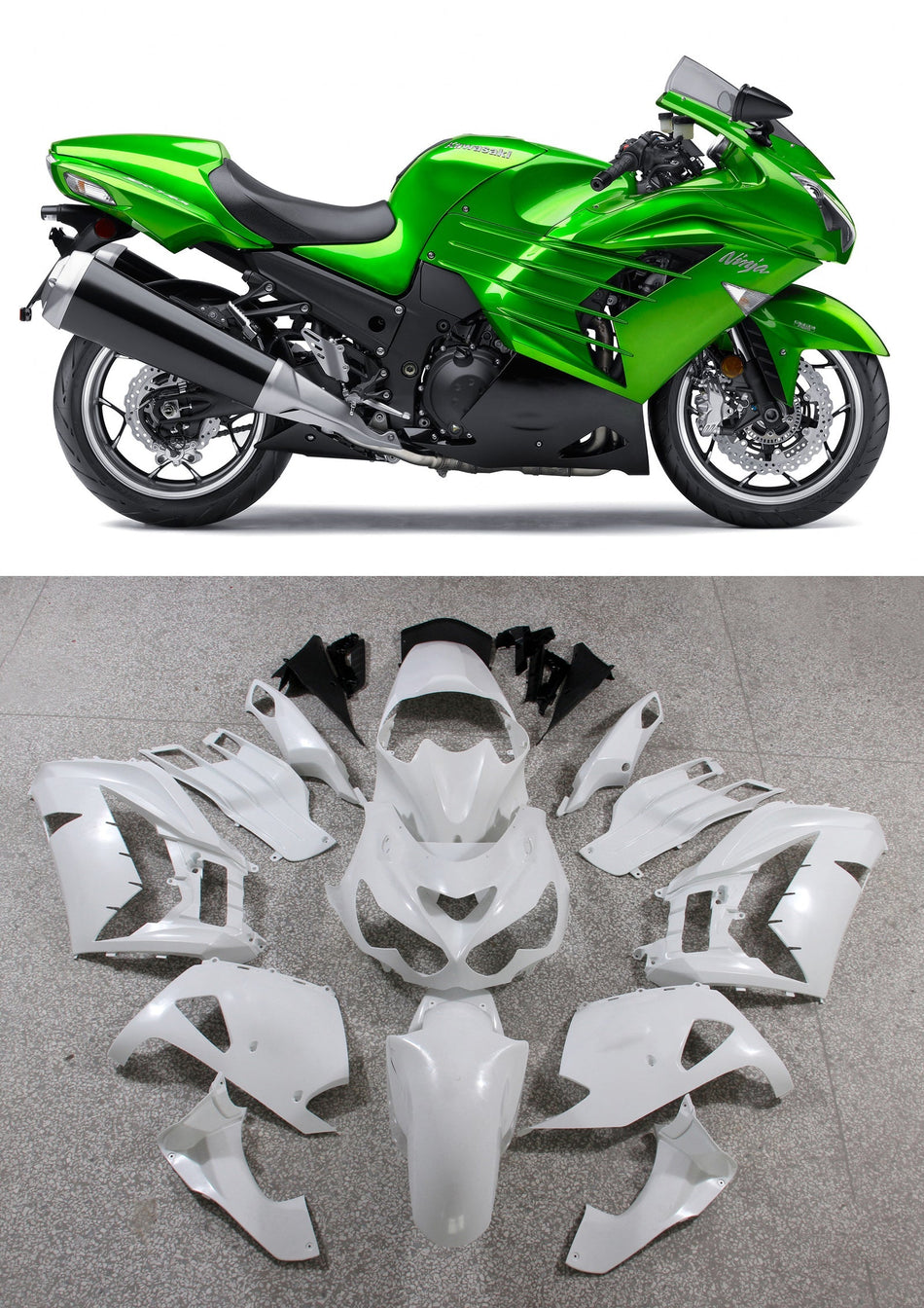 2012-2021 カワサキ ZX14R アモトパーツ フェアリング プラスチック ニンジャ グリーン レーシング