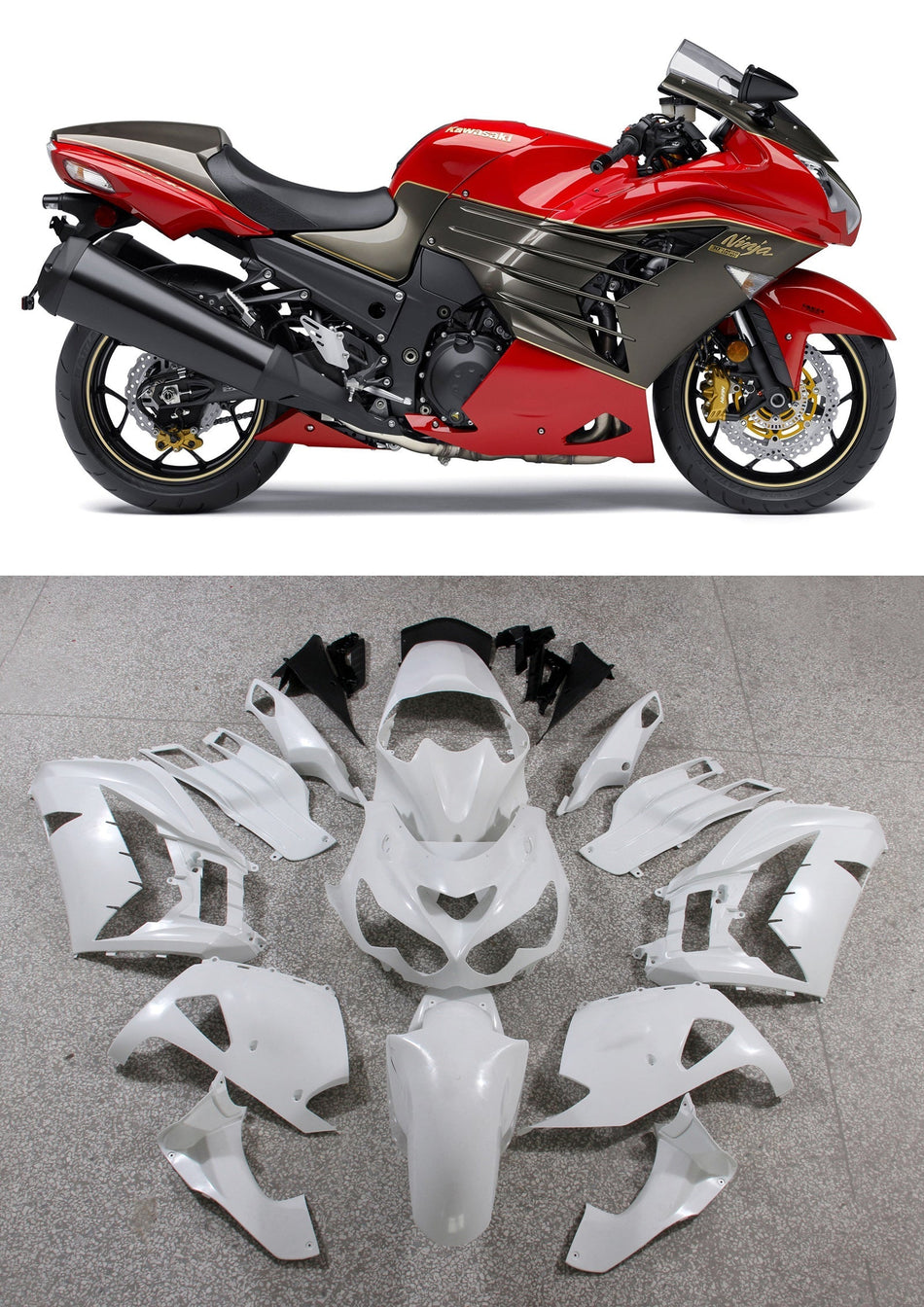 2012-2021 カワサキ ZX14R アモトパーツ フェアリング プラスチック ニンジャ レッド ブロンズ レーシング