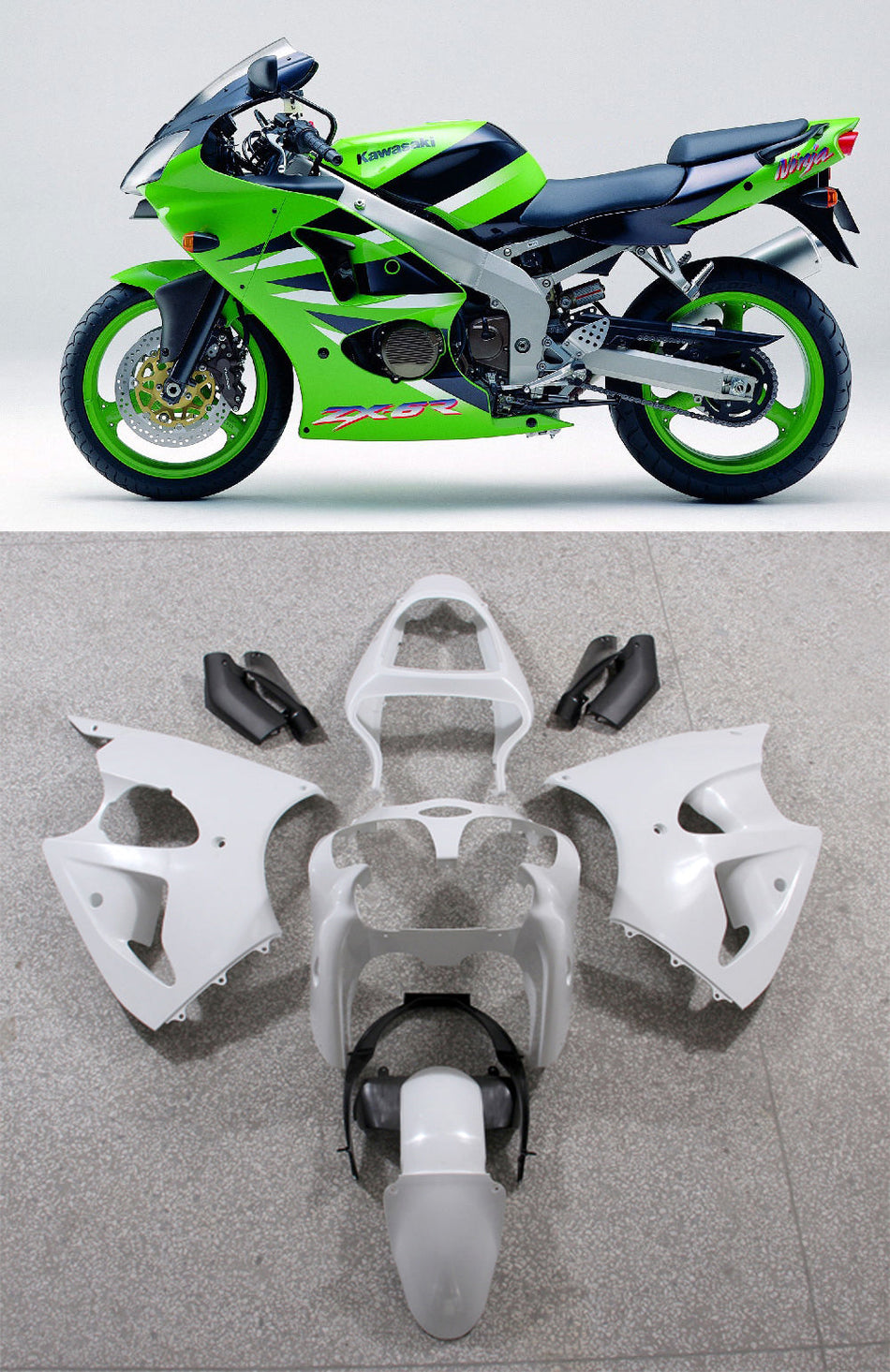 2000-2002 カワサキ ZX6R 636 ZZR600 2005-2008 フェアリングキット