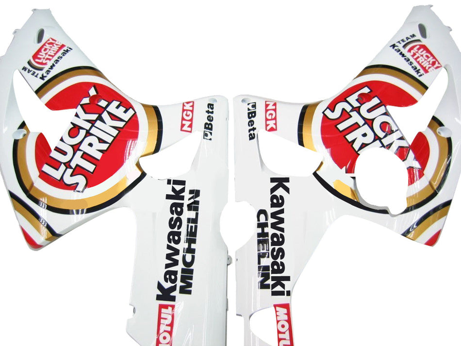 2003-2004 カワサキ ZX6R 636 フェアリング ホワイト レッド ラッキー ストライク ニンジャ レーシング ジェネリック