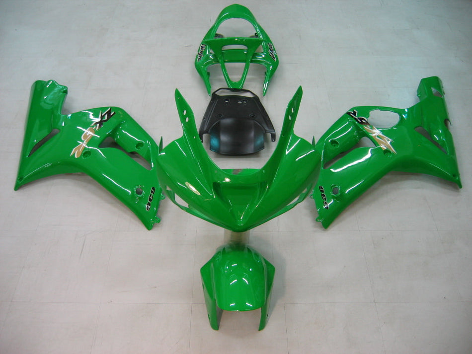 2003-2004 カワサキ ZX6R 636 フェアリング グリーン Ninja Racing ジェネリック