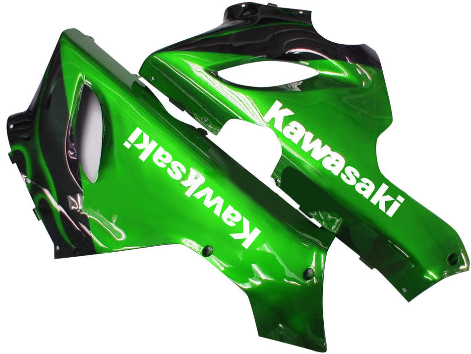 2005-2006 カワサキ ZX6R 636 フェアリング グリーン&amp;ブラック キット