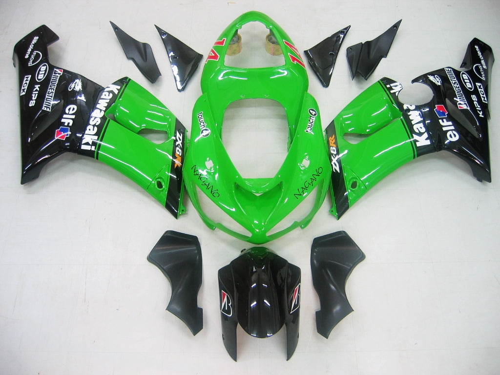 Generic Fit For Kawasaki ZX6R 636 (2005-2006) Bodywork Fairing ABS Injection Molded Plastics Set 28 Style