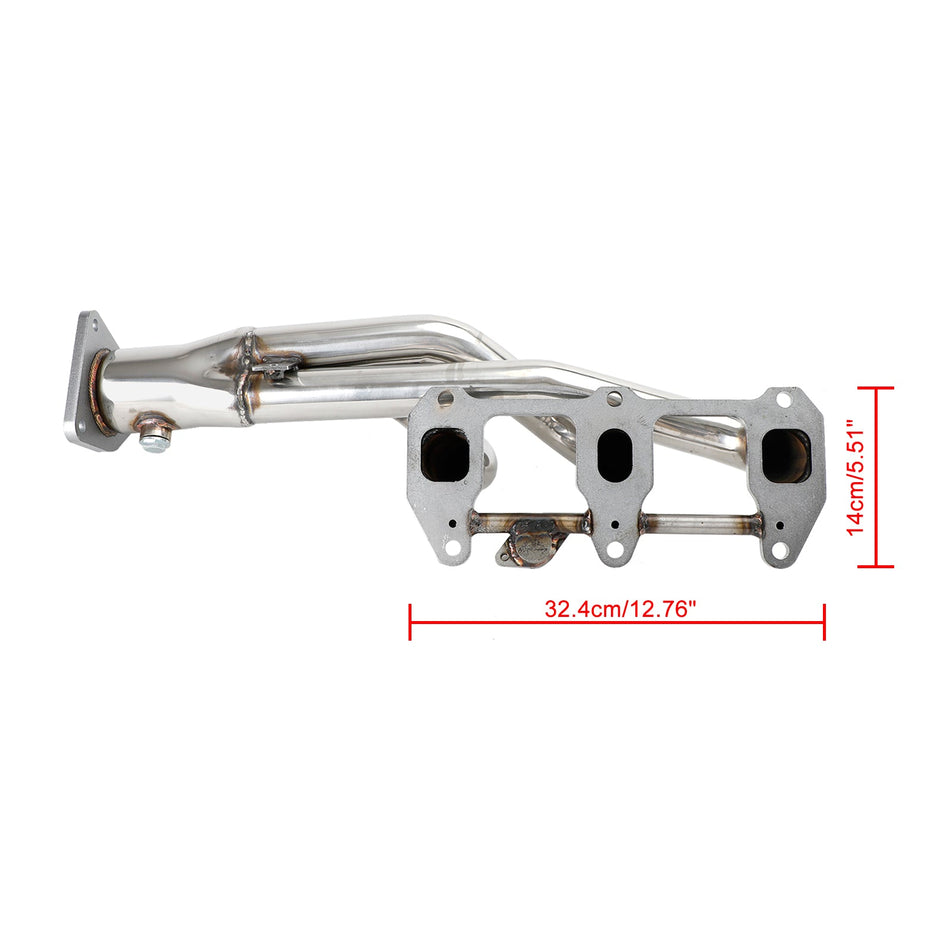 13B-MSP 1.3L Renesis ロータリー ヴァンケル エンジン ステンレススチール 排気ヘッダー マツダ RX8 RX-8 R3 GT Grand 2004-2011 に適合
