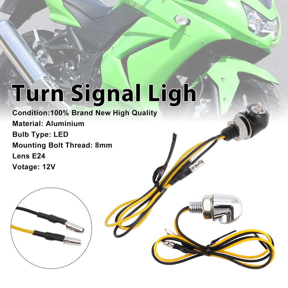 12V LED ウィンカーインジケーターライト 8mm ユニバーサル バイク用 ホンダ用