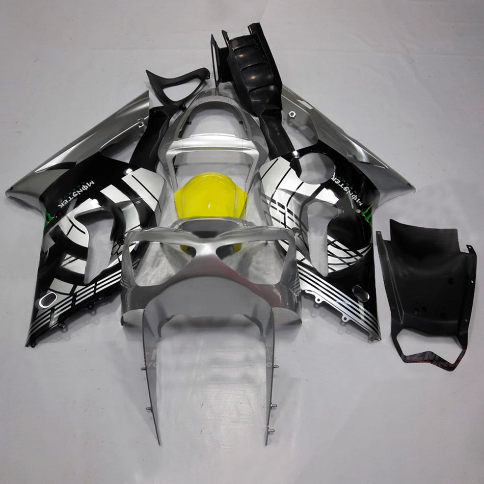インジェクションフェアリングキット ボディワーク プラスチック ABS カワサキ ZX6R 636 2003-2004 に適合