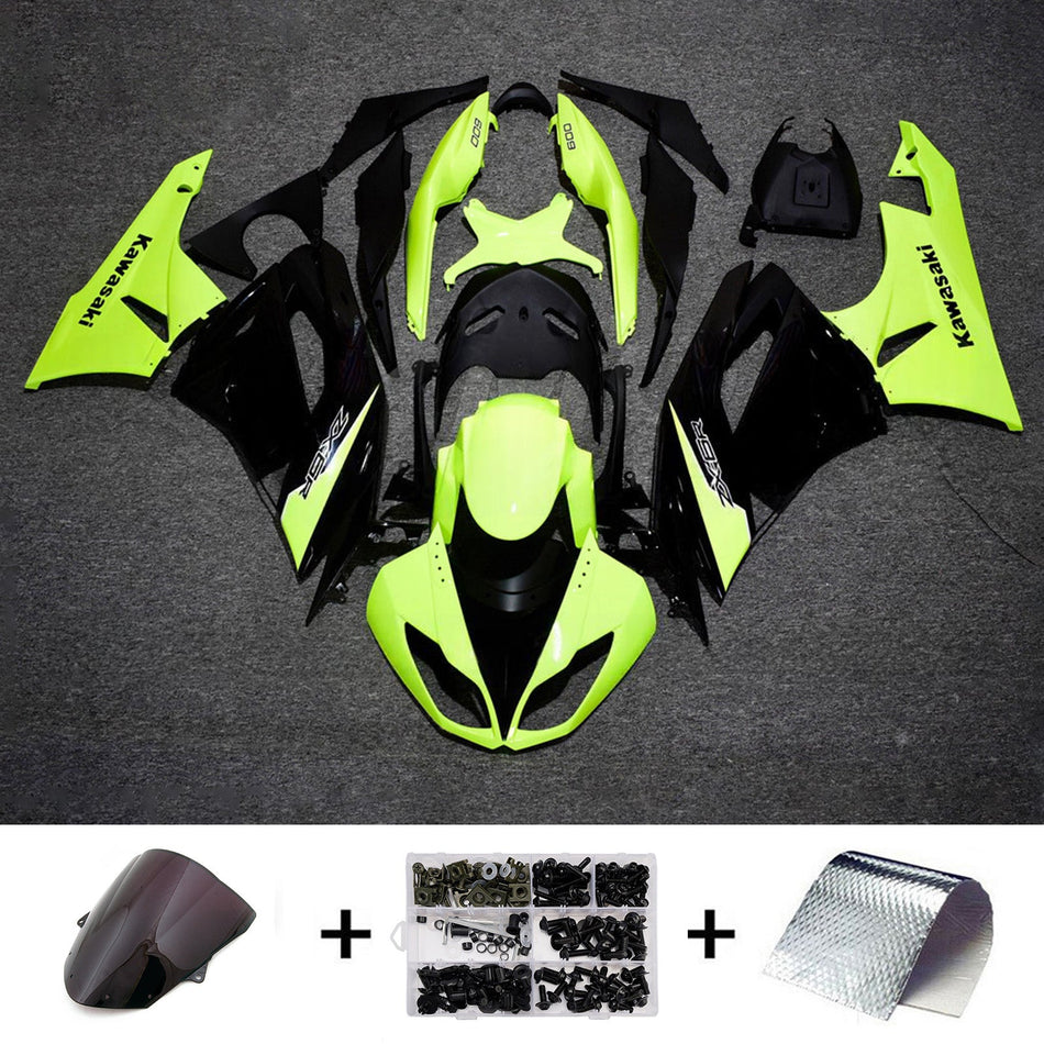 インジェクションフェアリングキット ボディワーク プラスチック ABS カワサキ ZX6R 636 2009-2012 に適合