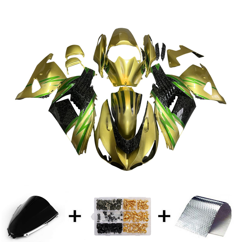 インジェクションフェアリングキット ボディワーク Kawasaki ZX14R ZZR1400 2006-2011 に適合