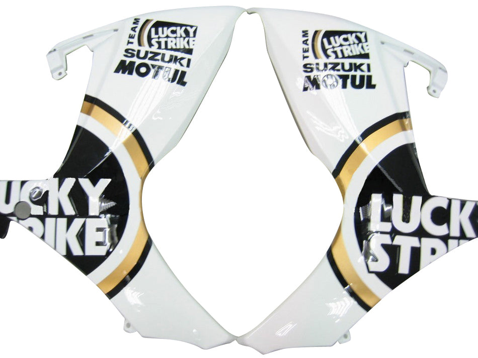 2006-2007 スズキ GSXR 600 750 ホワイト ブラック ラッキー ストライク レーシング フェアリング ジェネリック
