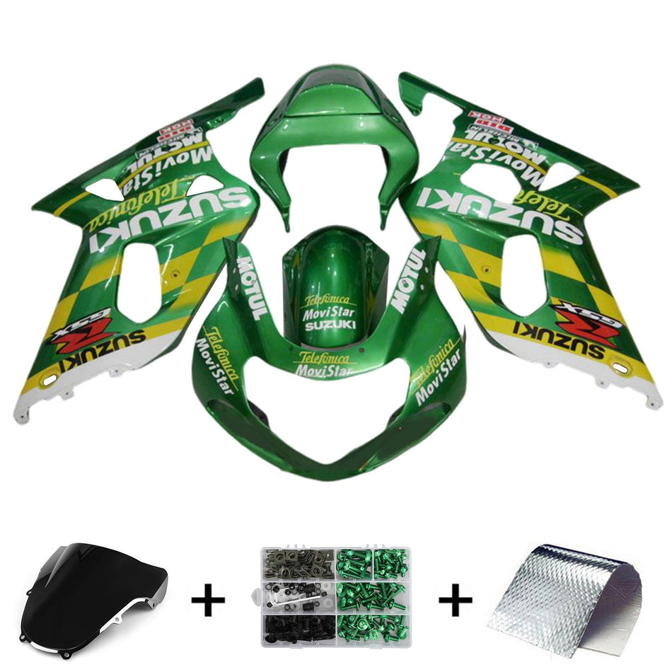 2000-2002 スズキ GSXR1000 K1 K2 フェアリングキット ボディワーク プラスチック ABS