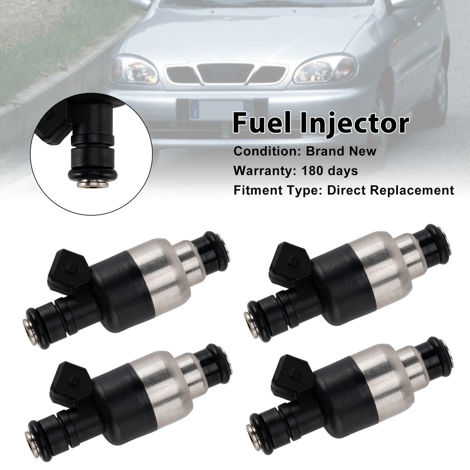 4PCS 燃料インジェクター 17109450 Daewoo Lanos 1997-2004 に適合 Nexia 1995-1997 に適合
