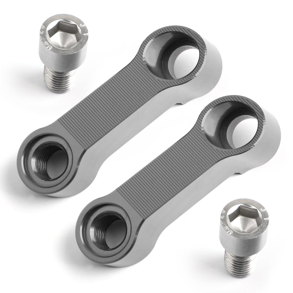 ペア ALU 10mm オートバイミラーライザーエクステンダーアダプターマウント バイク チタン ジェネリック