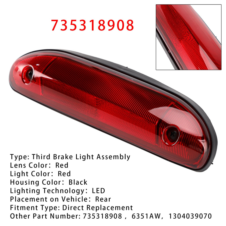 LEDサードブレーキライトストップランプ 735318908 Ducato 244 Citro?n Jumper用 レッド