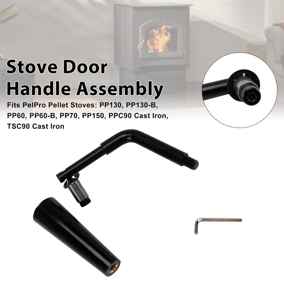 Quadra-Fire Stoves Outfitter-I/II ねじ込みドアハンドルアセンブリ PelPro Stoves PP60 PP70 PP130 PP150 PPC90 TSC90 Pleasant Hearth Stoves PH35PS PH50CABPS PH50PS # SRV7093-024D
