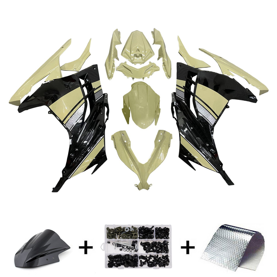 インジェクションフェアリングキット ボディワーク プラスチック ABS カワサキ EX300 Ninja300 2013-2024 に適合