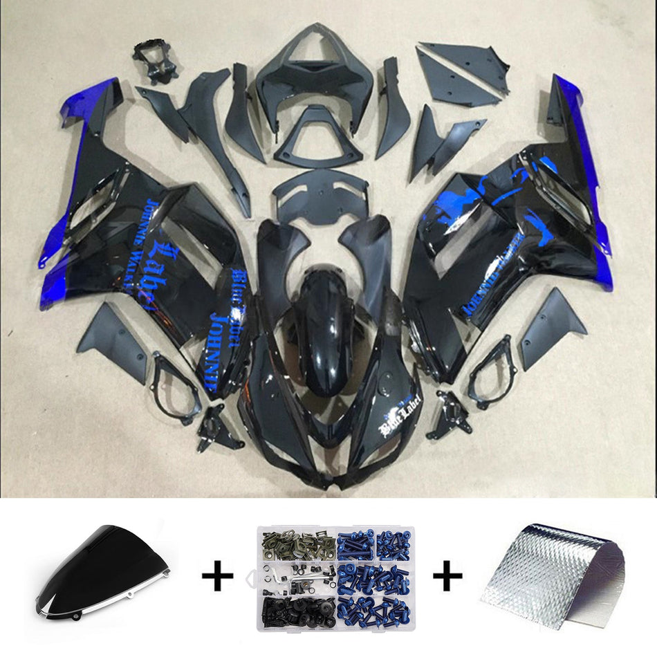 インジェクションフェアリングキット ボディワーク プラスチック ABS カワサキ ZX6R 636 2007-2008 に適合