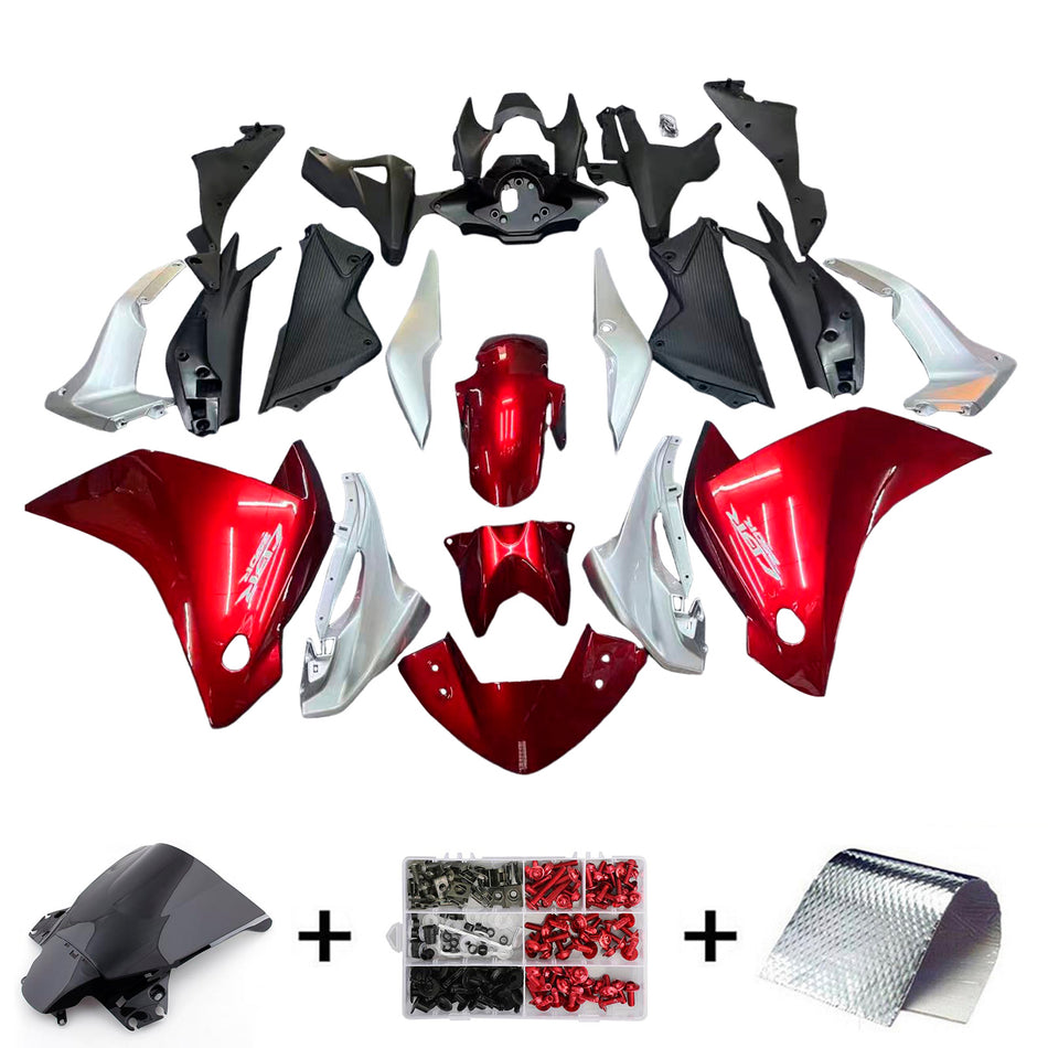 2011-2015 ホンダ CBR250R Amotopart フェアリング レッド シルバー CBR レーシング カスタム フェアリング