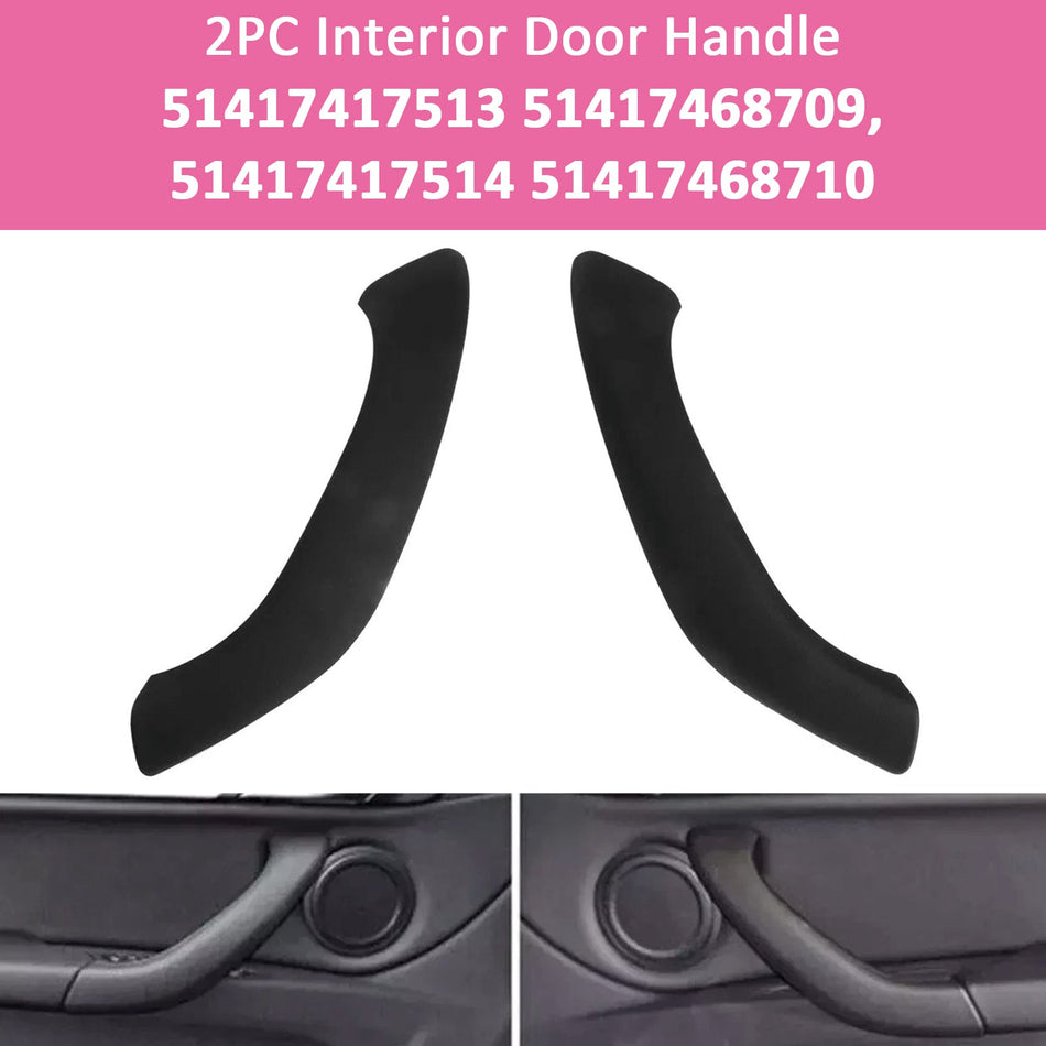 2PC インテリアドアハンドル 51417417513 BMW X2 F39 2016-2020 X1 F48 F49 2016-2020用