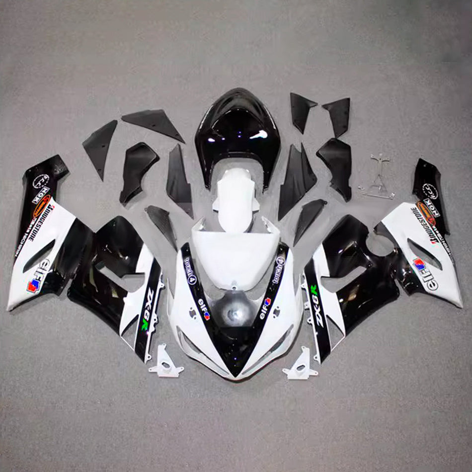 インジェクションフェアリングキット ボディワーク プラスチック ABS カワサキ ZX6R 636 2005-2006 に適合