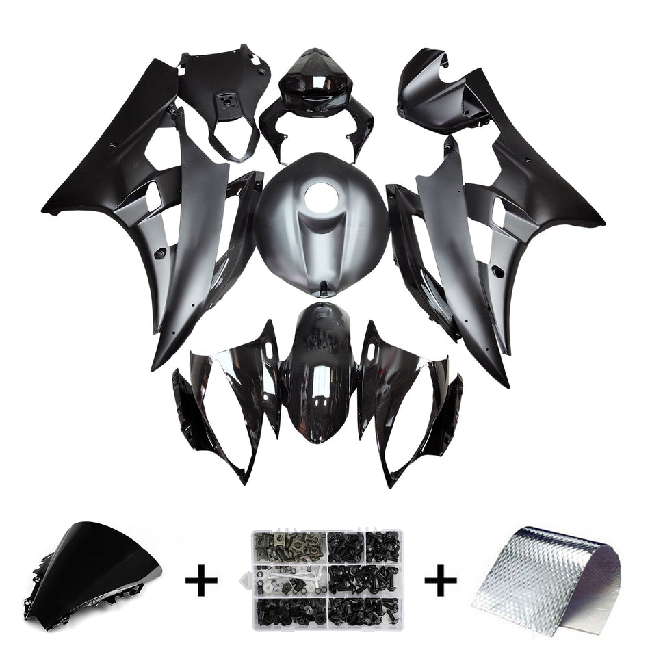 インジェクションフェアリングキット ボディワーク プラスチック ABS ヤマハ YZFR6 YZF-R6 2006-2007用