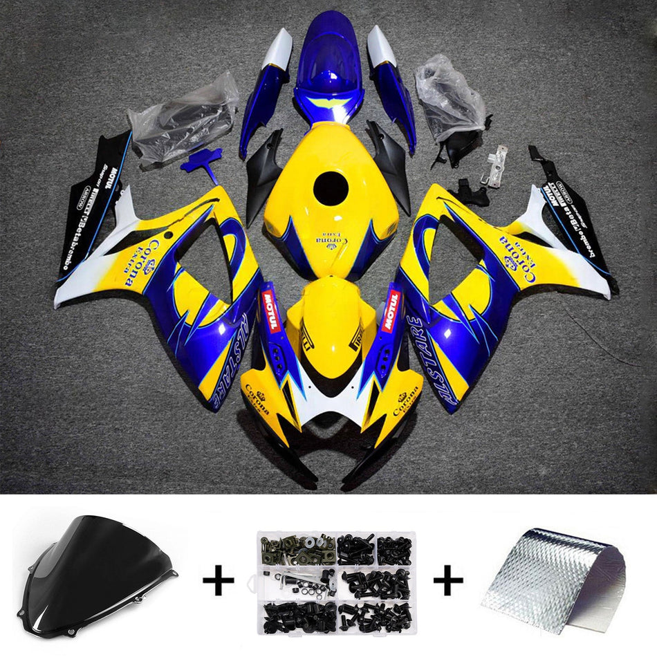 スズキ GSXR 600/750 2006-2007 K6 用 インジェクションフェアリングキット ボディワーク プラスチック ABS