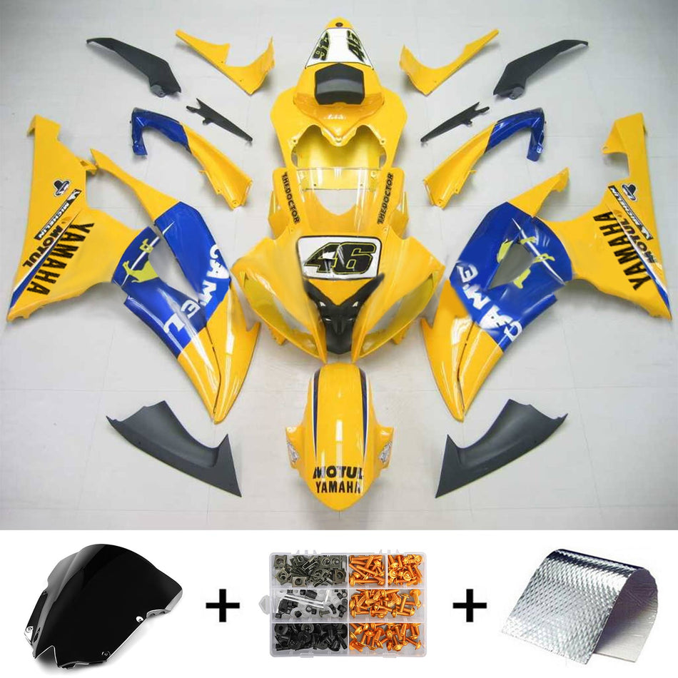 2008-2016 ヤマハ YZF 600 R6 インジェクションフェアリングキット ボディワーク プラスチック ABS #126